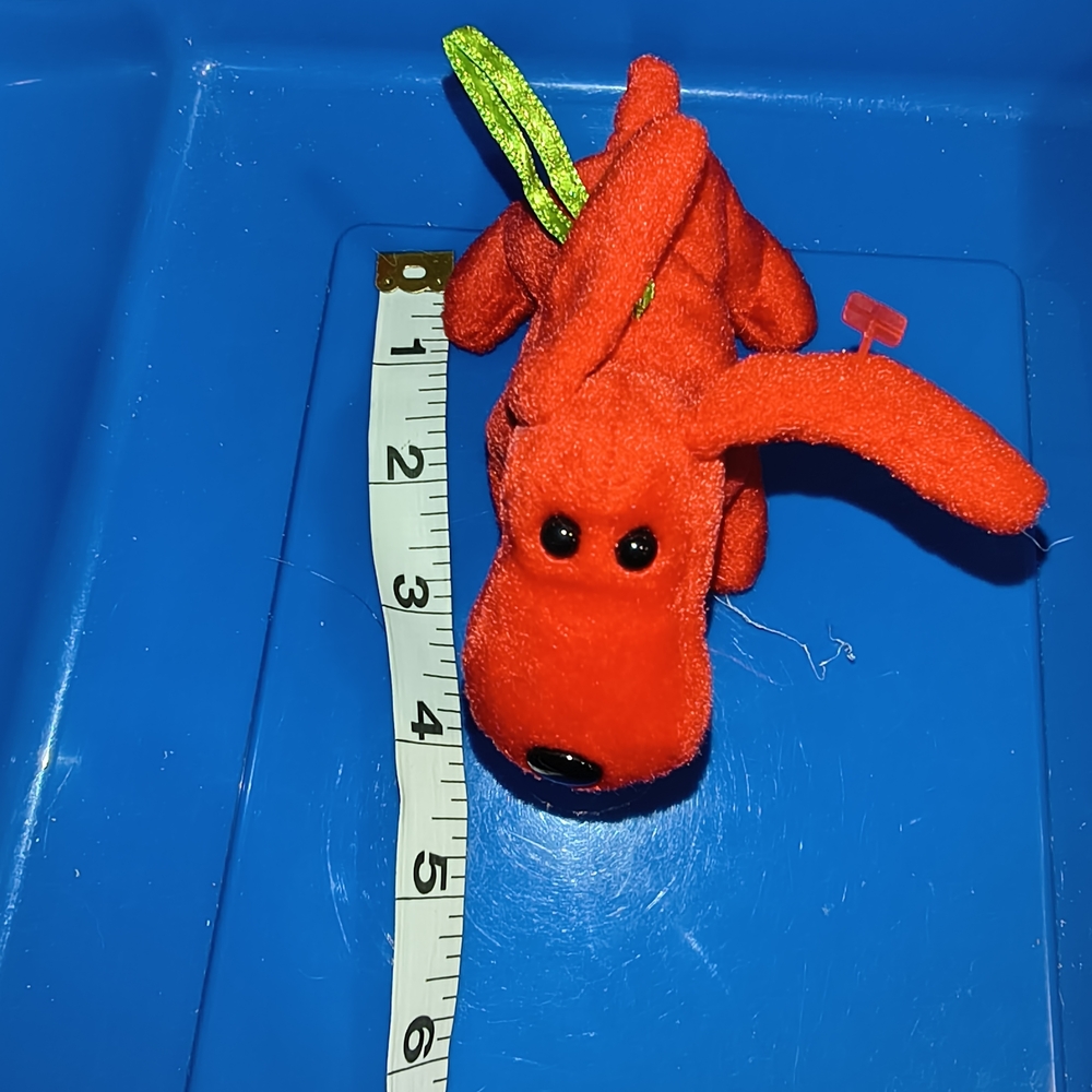 Vibrant Vintage Red Rover Plush Ornament Dog TY
